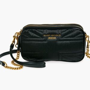 Brand New Kurt Geiger London Mini Camera Bag – Black/Gold